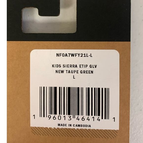 THE NORTH FACE Kids' Sierra Fleece Etip Gloves, New Taupe Green, Large - Picture 4 of 4